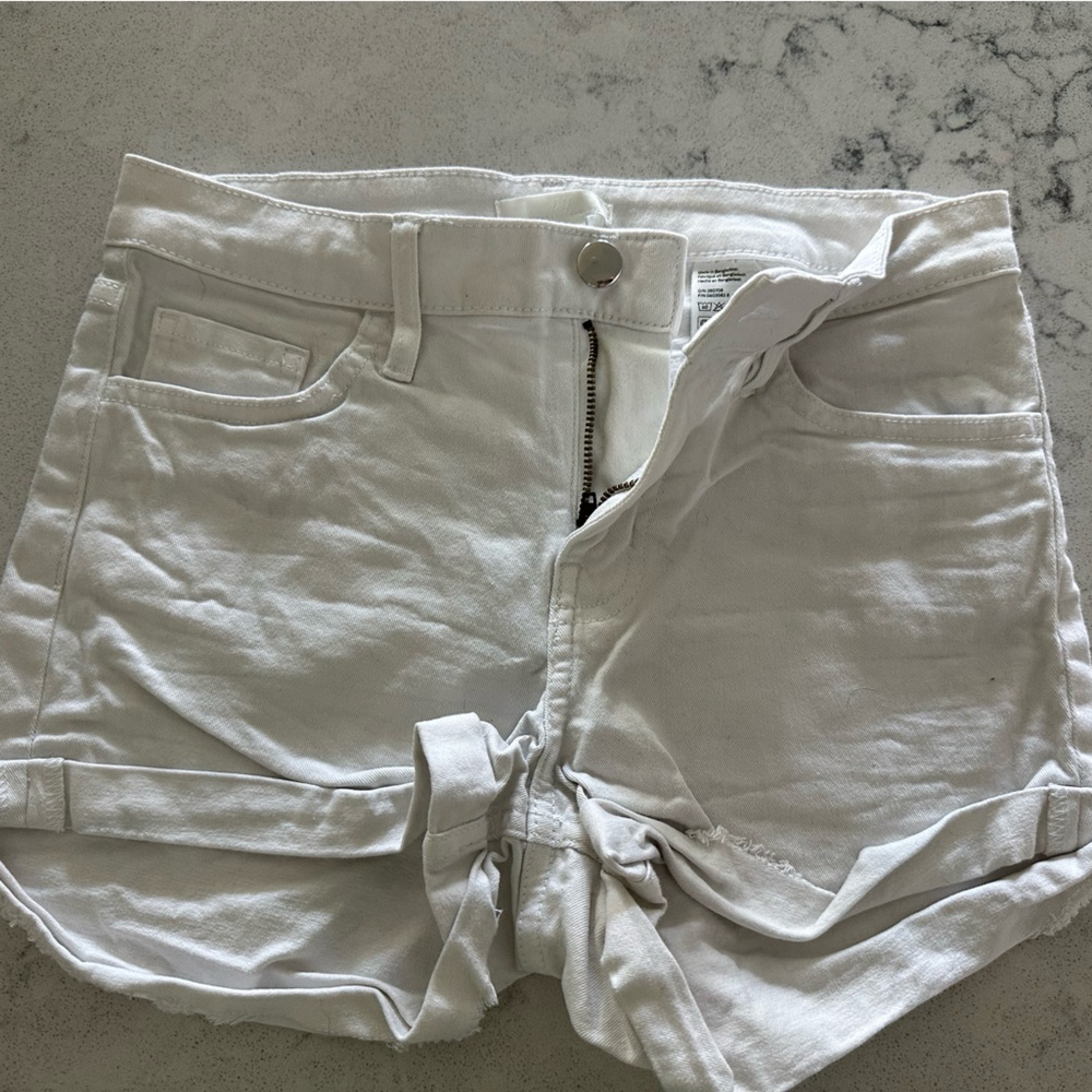 H&M White Jean Shorts for Women